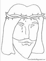 Face Veronica Veil Activity Jesus Template Coloring Christ Saint Choose Board sketch template