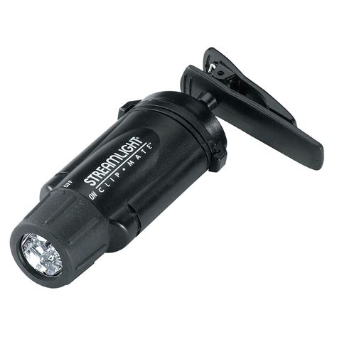 clip  led flashlight black white led