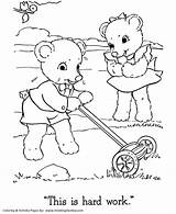 Bear Teddy Coloring Pages Printable Colouring Lawn Boy Mowing Clipart Bears Kids Honkingdonkey Library Print Cartoon Roosevelt Theodore Comments sketch template