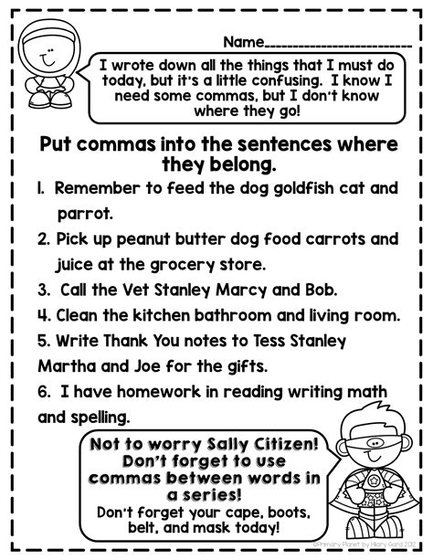 fun comma  comma activities comma  posters  worksheets