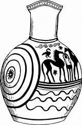 Greek Vase Clipart Pottery Drawing Drawings Mexican Ancient Coloring Big Greece Getdrawings Webstockreview Clipground Pngfind sketch template
