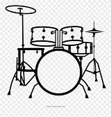 Drum Drums Kit Clipart Coloring Vector Pinclipart Pngfind sketch template