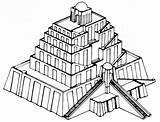 Pyramid Mayan Drawing Getdrawings sketch template