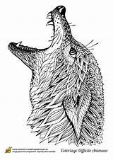 Loup Animaux Tete Mandalas Difficile Hugolescargot Coloriages Adulte Animal Ccm2 Zentangle Imprimer Farbig Adultes Depuis Visiter Zentangles sketch template
