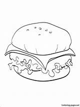 Cheeseburger Coloring Pages Drawing Getdrawings Color Getcolorings Printable sketch template
