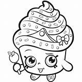 Shopkins Coloring Pages Shopkin Cupcake Printable Girls Kids Colouring Visit Ice Cream sketch template