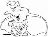 Dumbo Coloring Pages Disney Elephant Animal Laughing Printable Para Colouring Colorear Sheets Joyfully Cute Dibujos Walt Kids sketch template