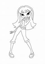 Bratz Coloring Pages Dancing Kids sketch template