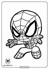 Aranha Kawaii Araña Rincondibujos Marvel Rincon Kindpng Superhéroes Deadpool Pegatinas sketch template