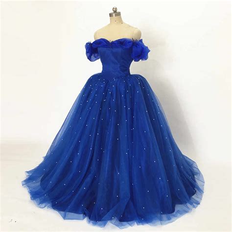 Ball Gown Cinderella Quinceanera Dresses Blue Pink Princess Formal Long