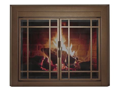 Glass Doors For Fireplace Pleasant Hearth Fillmore Medium Glass