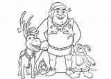 Shrek Coloring Pages Christmas Cartoon Printable Clipart Kids Characters Babies Family Disney Library Print Clip Loading Popular sketch template