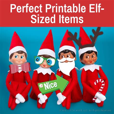 printable elf   shelf props  elf   shelf