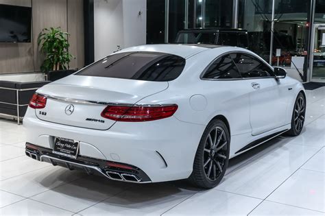 mercedes benz  amg coupe matic pearl white vinyl wrap driver assist burmester