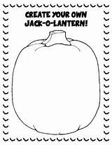 Jack Lantern Own Halloween Create Coloring Fun Kindergarten Subject sketch template