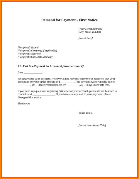 Free Letter Of Demand Template