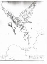 Hawkgirl Pages Coloring Colouring sketch template