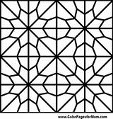 Coloring Geometric Pages Mosaic Islamic Patterns Shapes Printable Template Easy Colouring Sheets sketch template