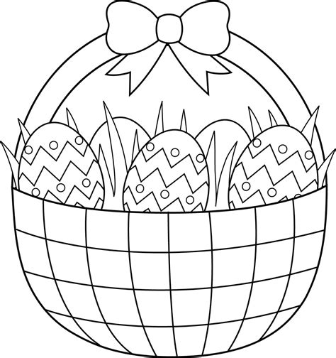 easter basket coloring pages    print
