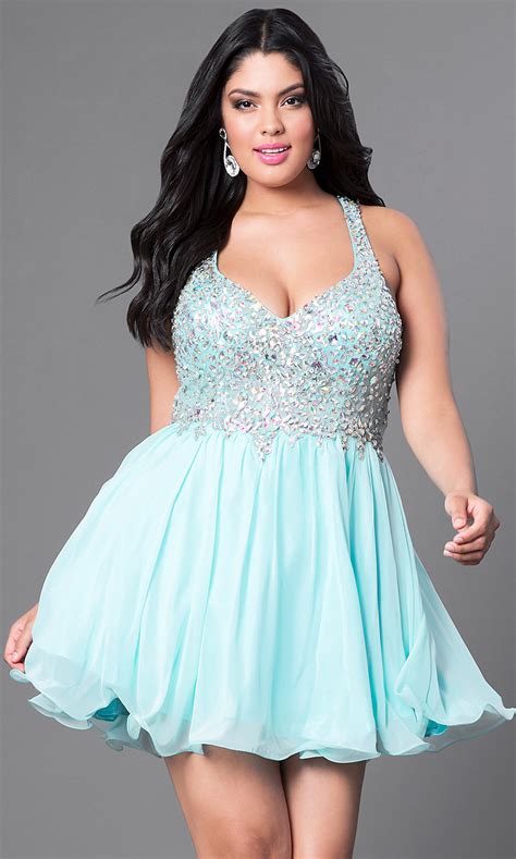Royal Blue Plus Size Short Prom Dress Promgirl