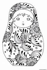 Russian Coloring Dolls Pages Printable Adults Doll Colouring Adult Russia Coloriage Sheets Mandala Dessin Color Matryoshka Imprimer Russes Visit Poupées sketch template