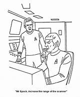 Kirk Captain Ausmalbilder Enterprise Spock Starship sketch template