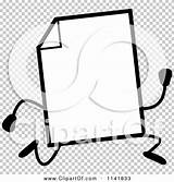 Mascot Document Blank Running Outlined Coloring Clipart Vector Cartoon Cory Thoman sketch template