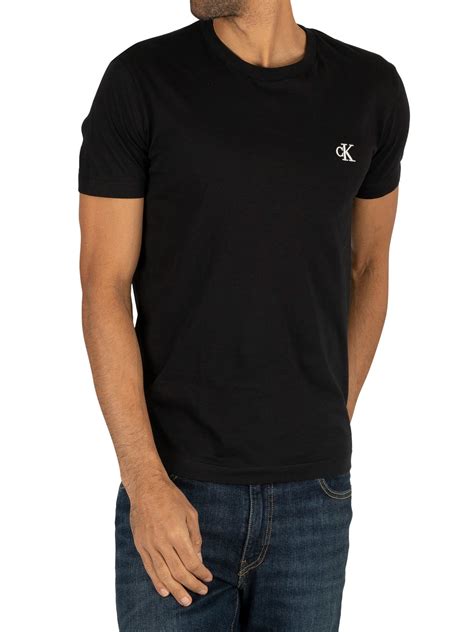 Calvin Klein Jeans Men S Essential Slim T Shirt Black Ebay
