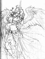 Pages Coloring Angel Fallen Template Adult sketch template