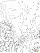 Pillar Colorear Fuego Columna Nube Supercoloring Moses Tabernacle Disegno Fuoco Exodus Incendio Biblique Colonne Feu Pillars Ot sketch template