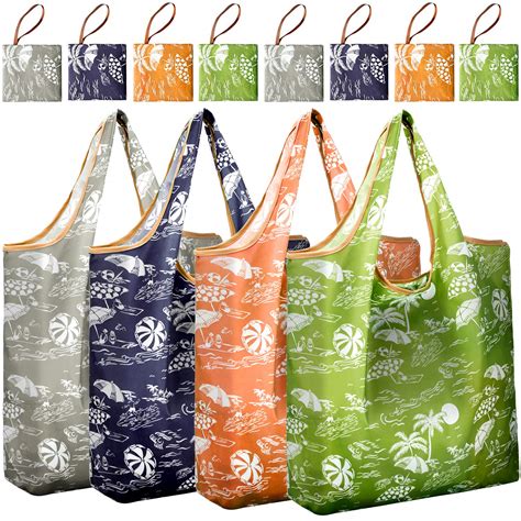 reger  lbs reusable shopping grocery bags foldable durable rip stop