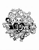 Tokidoki Coloring Pages Library Clipart Illustration sketch template