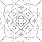 Colorare Geometrici Disegno Mandala Visita Astratti Motivi sketch template