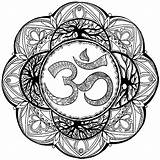 Mandala Om Symbol Coloring Complex Zen Aum Mandalas Pages Patterns Stress Adults Mantra Color Anti Hinduism Center Take Time Most sketch template
