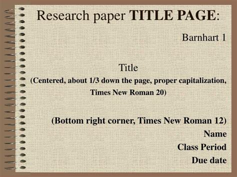 research paper title page powerpoint