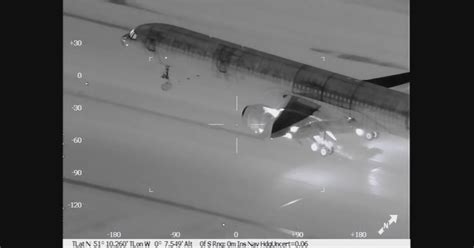 İniş yapan uçağın termal kamera görüntüsü b757 İ