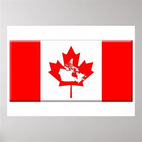canadian flag country shape posters zazzle