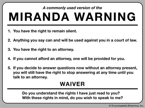 miranda warning card printable     remain silent