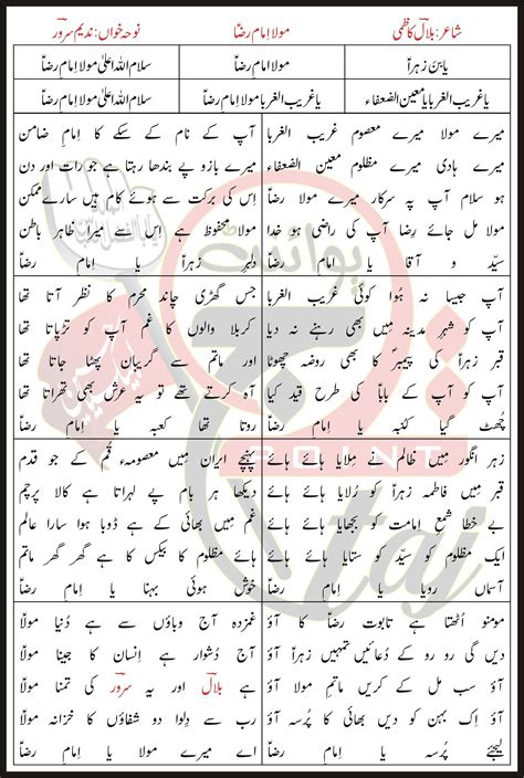 maula imam  raza lyrics  urdu  roman urdu tajpoint nohay manqabat naat urdu lyrics