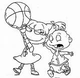 Angelica Coloring Rugrats Took Ball Tommy Pages His Want Color Getcolorings sketch template