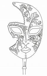 Masque Venise Coloriage Carnaval Imprimer Colorier Ii Icolor Adults sketch template