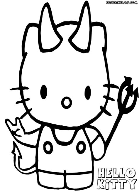 kitty coloring pages halloween  kitty halloween coloring