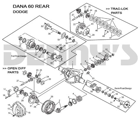 dana  rear  differential  axle parts  dodge trucks