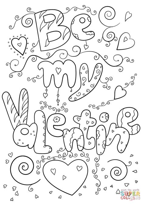 valentine coloring page  printable coloring pages