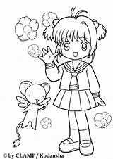 Sakura Coloring Pages School Anime Manga Uniform Drawing Kids Cardcaptor Cute Color Card Petite Egrave Eacute Coli Source Re Hellokids sketch template