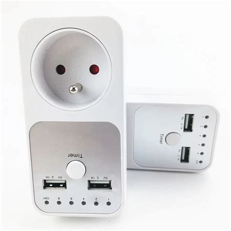 dual usb plug timing socket timer switch countdown outlet controller