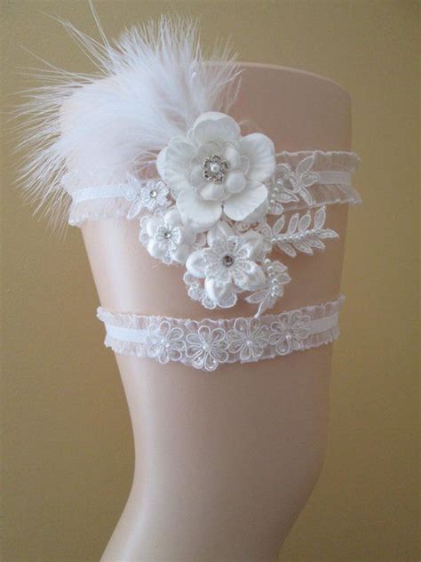 white lace wedding garter set rustic lace bridal garter floral multi