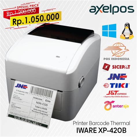 printer barcode thermal label xp  mm   bi   shopee indonesia