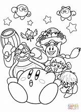 Kirby Nintendo Coloring Pages Characters Printable Drawing 塗り絵 Color Supercoloring Ninja Sword Mario ぬりえ 無料 Getdrawings Getcolorings キャラクター Friends Kids sketch template