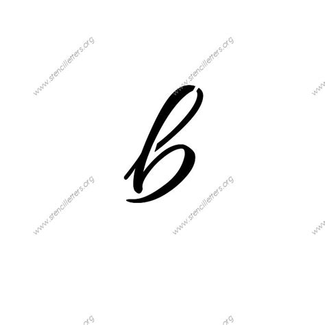 connected cursive uppercase lowercase letter stencils